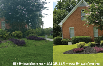 front yard maintenance before and after